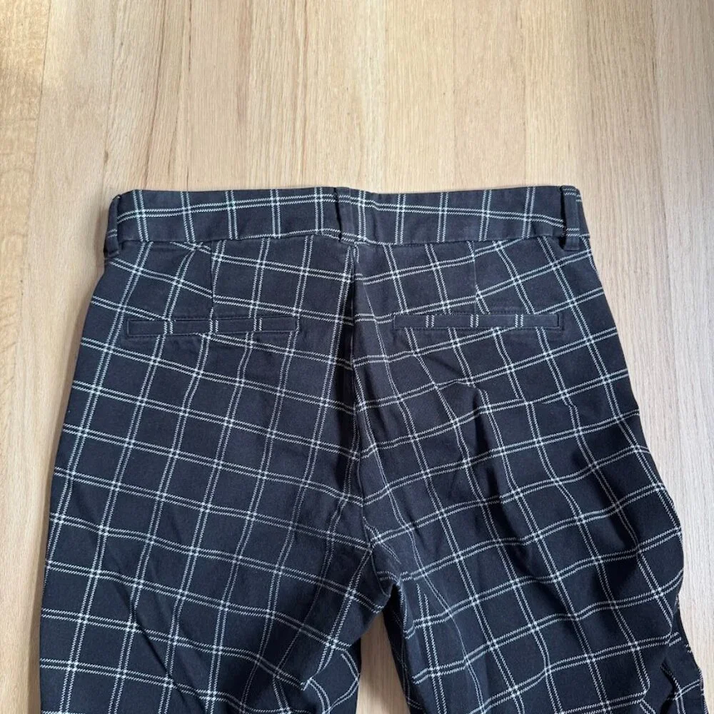 Old Navy Dress Pants High Rise Black Plaid Size 8 - Picture 4 of 4